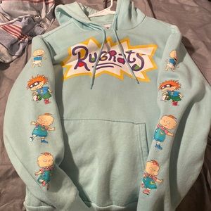 Teal Rugrats hoodie, size S